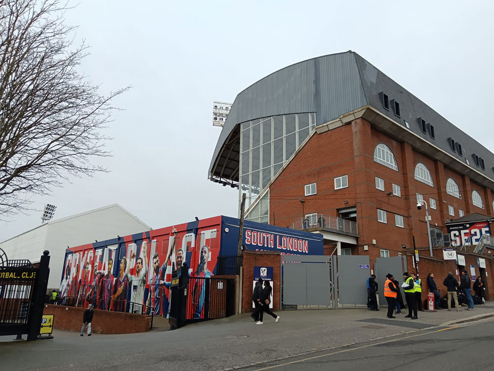 Outside Selhurst Park before Crystal Palace vas Everton