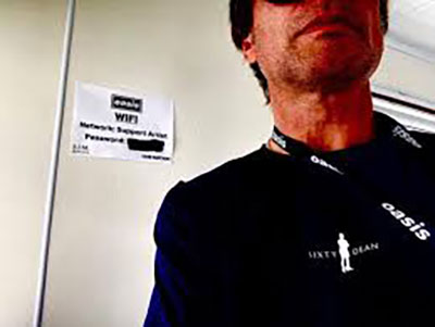 Damon Minchella with his Dixie Dean shirt on while supporting Oasis with Richard Ashcroft