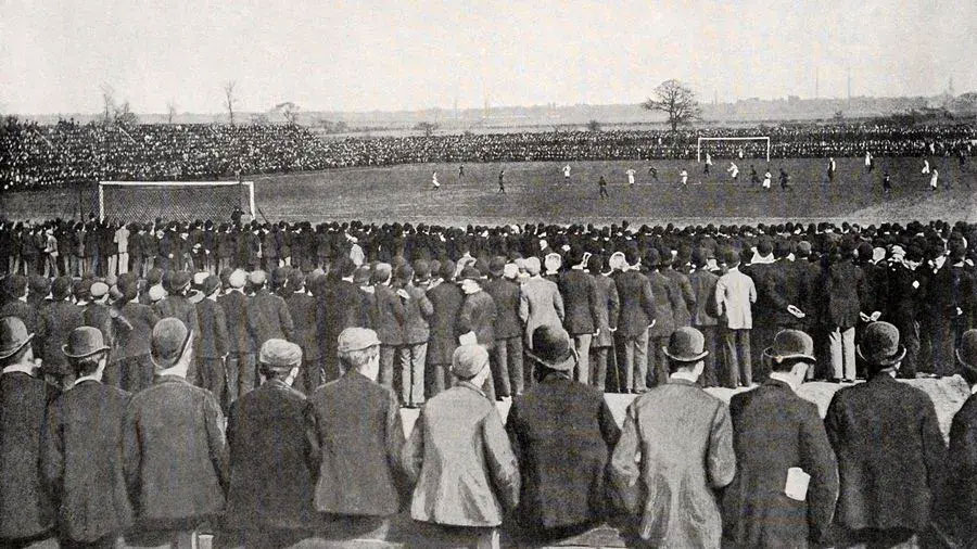 1893 FA Cup Final at Fallowfields between Everton and Wolves