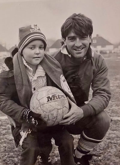 Jamie Baker with Kevin Ratcliffe