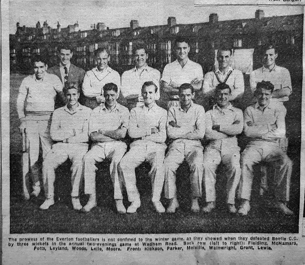 Everton players cricket team mid-1950s